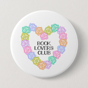 Badge Rond 7,6 Cm Club des Amoureux de Livres
