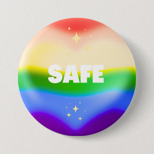 Badge Rond 7,6 Cm COEUR DE LA Fierté arc-en-ciel LGBTQ SÉCURITAIRE