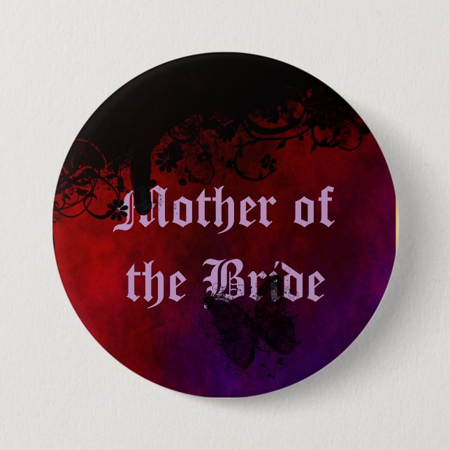 Badge Rond 7,6 Cm Coeur gothique (Devant)