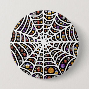 Badge Rond 7,6 Cm Collage Cobweb Éffrayant effrayant