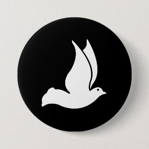 Badge Rond 7,6 Cm Colombe