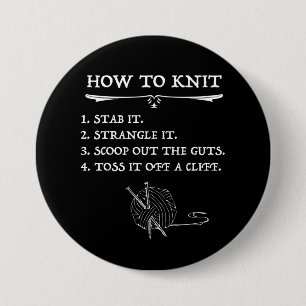 Badge Rond 7,6 Cm Comment Knit Halloween Style