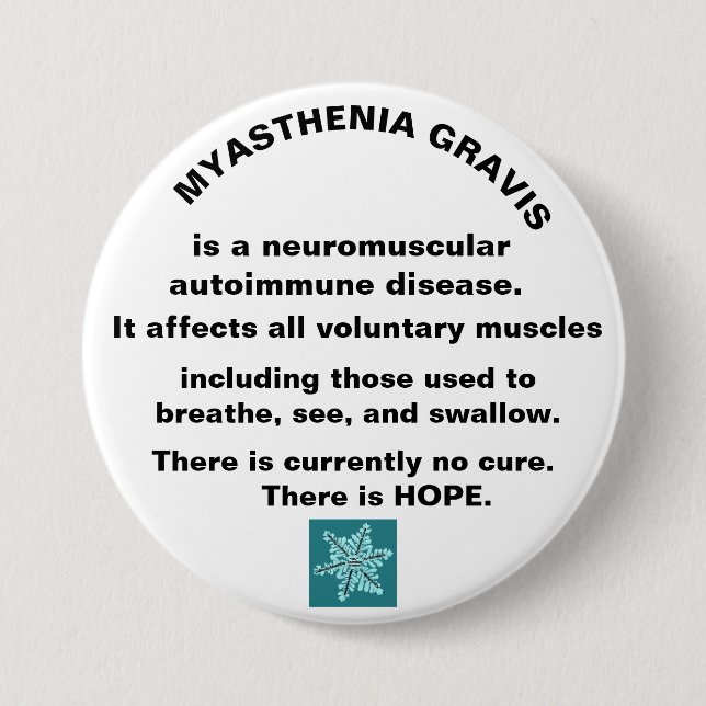 Badge Rond 7,6 Cm Conscience de myasthénie gravis (Devant)