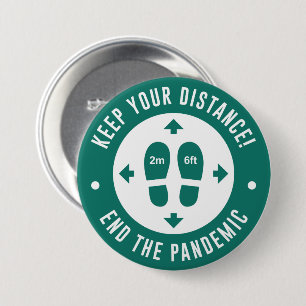 Badge Rond 7,6 Cm Conserver votre distance
