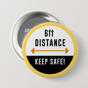 Badge Rond 7,6 Cm Conserver votre distance