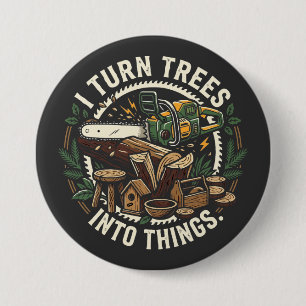 Badge Rond 7,6 Cm Convertisseur d'arbre en objet professionnel