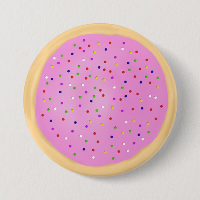 Badge Rond 7,6 Cm Cookie de sucre rose (Devant)