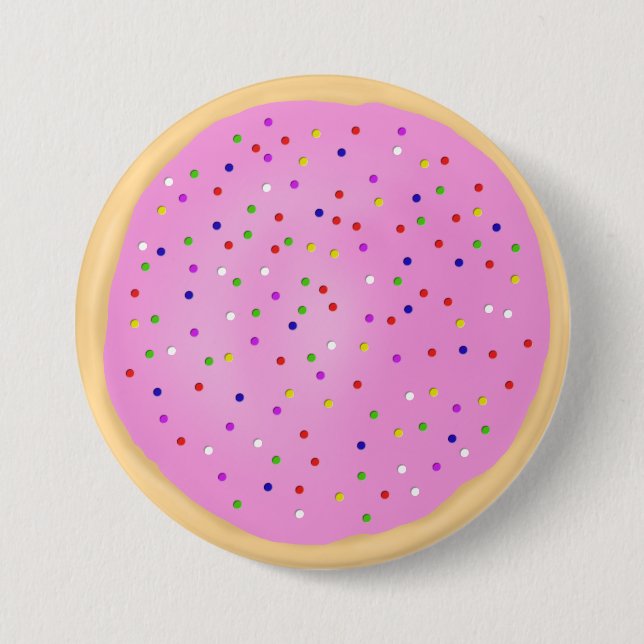 Badge Rond 7,6 Cm Cookie de sucre rose (Devant)