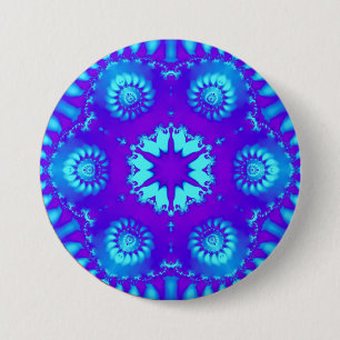 Badge Rond 7,6 Cm COOL ! ~ Tons de pourpre et de bleu ~ Bouton