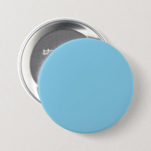 Badge Rond 7,6 Cm Couleur Sky Blue 87CEEB - Option pour ajouter un n