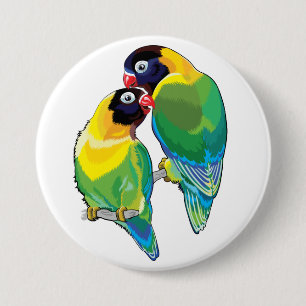 Badge Rond 7,6 Cm couple d'oiseaux de mer masqués