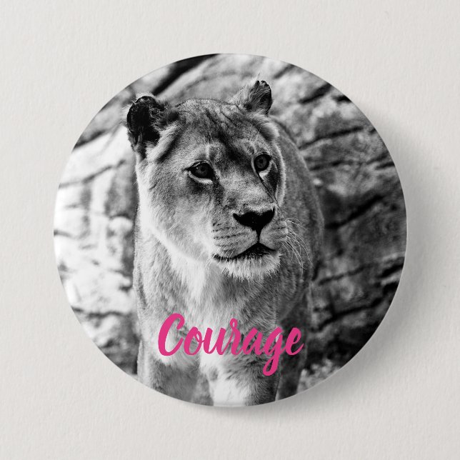 Badge Rond 7,6 Cm Courage - Pin (Devant)