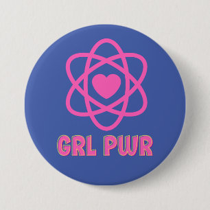 Badge Rond 7,6 Cm Coussin de lancer Girl Power
