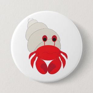 Badge Rond 7,6 Cm Crabe hermite