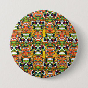 Badge Rond 7,6 Cm Crânes à sucre