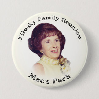 Badge Rond 7,6 Cm Crème du paquet du Mac avec les lettres noires