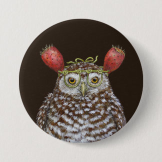 Badge Rond 7,6 Cm Creuser le bouton de hibou