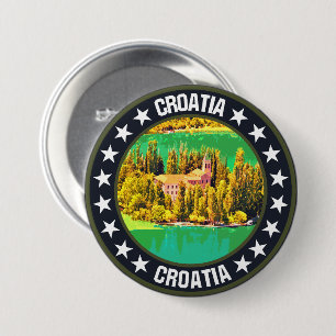 Badge Rond 7,6 Cm Croatie