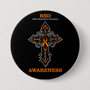 Badge Rond 7,6 Cm Cross/Awareness...RSD