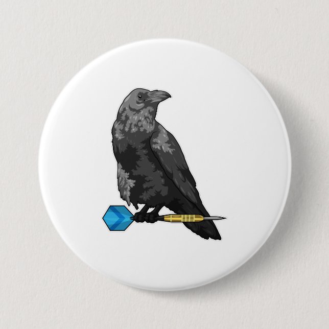 Badge Rond 7,6 Cm Crow at Darts (Devant)