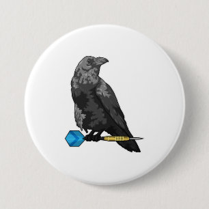 Badge Rond 7,6 Cm Crow at Darts