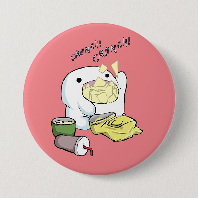 Badge Rond 7,6 Cm Crunch Crunch ! (Devant)