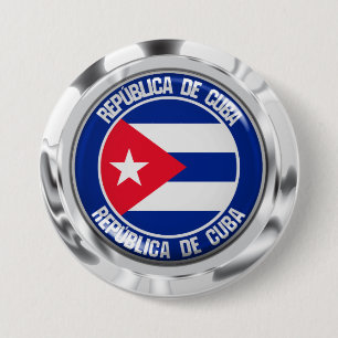 Badge Rond 7,6 Cm Cuba Round Emblem
