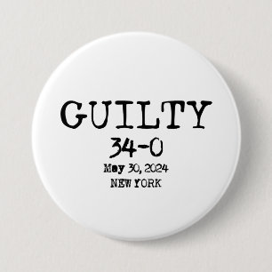 Badge Rond 7,6 Cm Culpabilité 34-0 Chemise