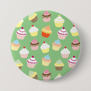 Badge Rond 7,6 Cm Cupcakes Delicious Decorated Birthday