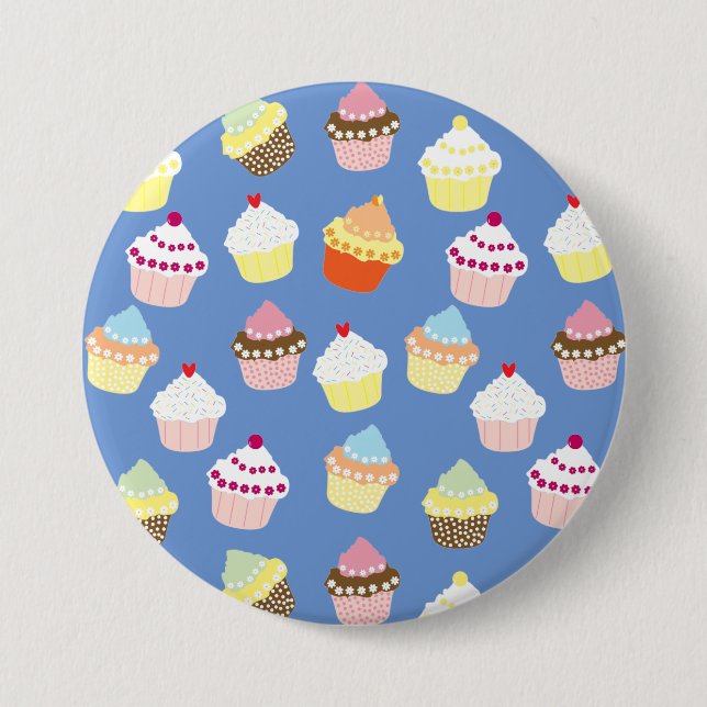 Badge Rond 7,6 Cm Cupcakes Delicious Decorated Birthday (Devant)
