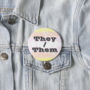 Badge Rond 7,6 Cm Customizable Pronoun Pangender Pride Flag
