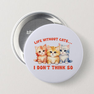 Badge Rond 7,6 Cm Cute Chatons Colorés - Vie Sans Chats?
