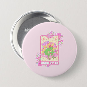 Badge Rond 7,6 Cm Cute Couple Frog - Les Amoureux