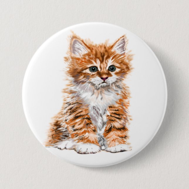 Badge Rond 7,6 Cm Cute Kitty (Devant)
