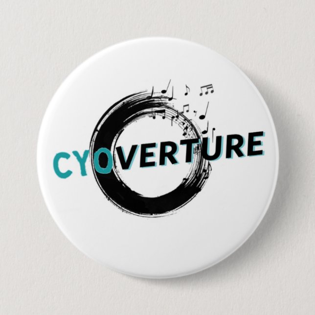 Badge Rond 7,6 Cm CYOverture Logo Pin (Devant)