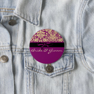 Badge Rond 7,6 Cm Damas violet