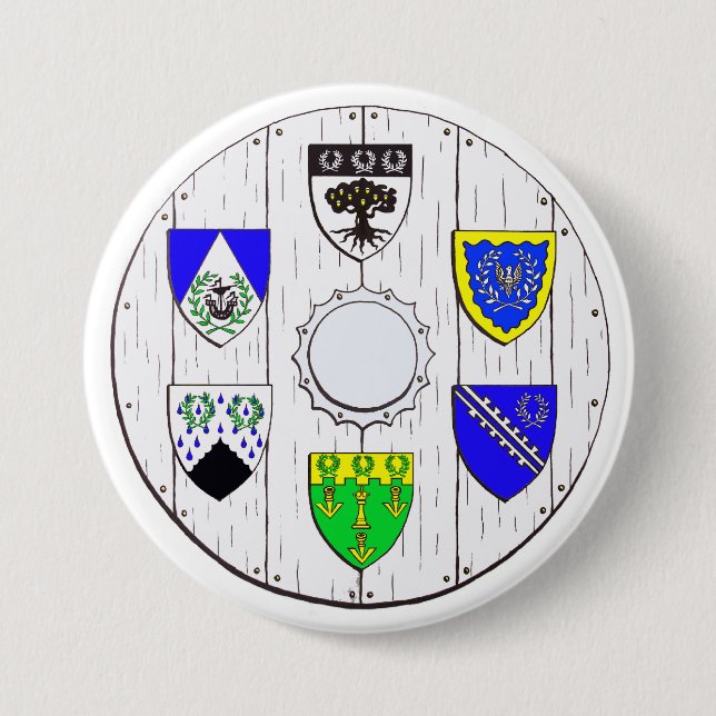 Badge Rond 7,6 Cm Darkwood et bouton de cantons (Devant)