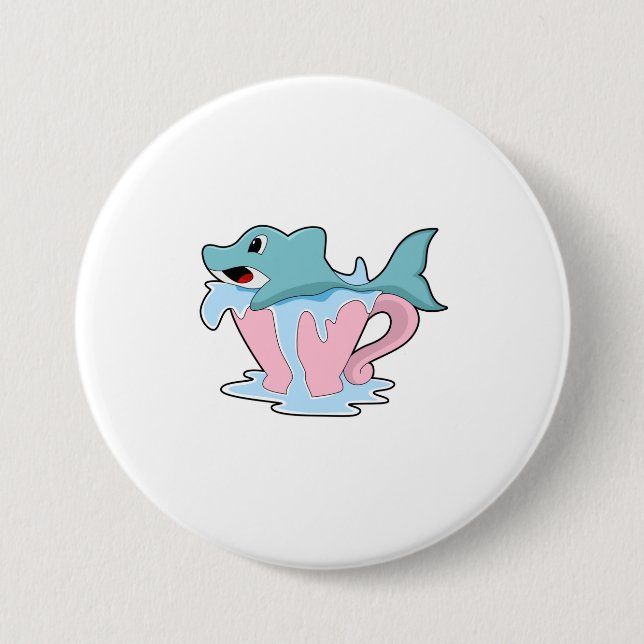 Badge Rond 7,6 Cm Dauphin avec Coupe d'eau.PNG (Devant)