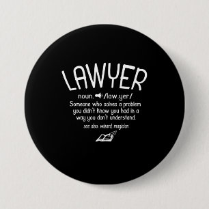 Badge Rond 7,6 Cm Définition drôle de l'avocat