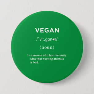 Badge Rond 7,6 Cm définition végétalienne cercle vert