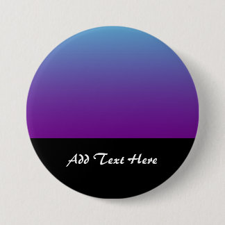 Badge Rond 7,6 Cm Dégradé de fond simple Turquoise Bleu Violet