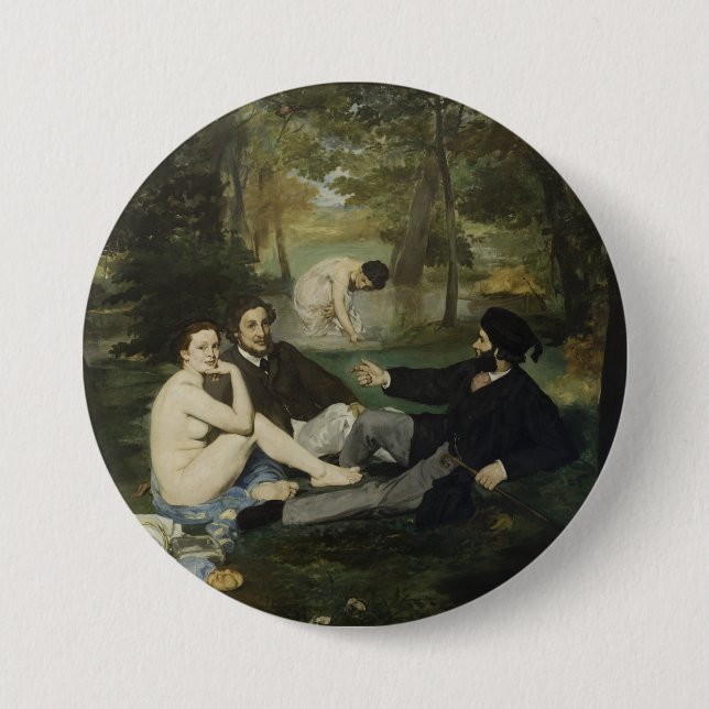 Badge Rond 7,6 Cm Déjeuner sur l'herbe par Edouard Manet (Devant)