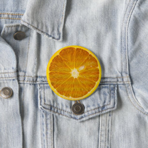 BADGE ROND 7,6 CM DÉLICIEUX ORANGE SLICE