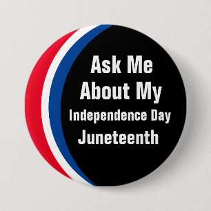 Badge Rond 7,6 Cm Demandez-moi à propos de Mon Jour de l'Indépendanc
