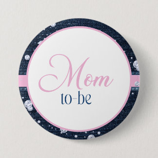 Badge Rond 7,6 Cm Denim & Diamonds Future Maman