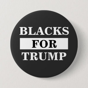 Badge Rond 7,6 Cm Des Noirs Pour Trump