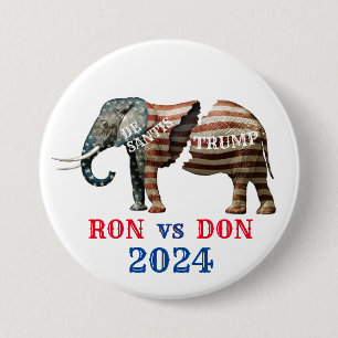 Badge Rond 7,6 Cm DeSantis vs Trump 2024