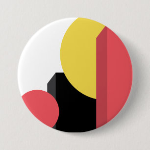 Badge Rond 7,6 Cm design Abstrait, coloré, moderne, simple, dynamiqu