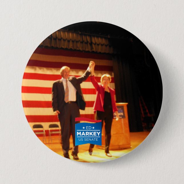 Badge Rond 7,6 Cm Deux sénateurs, un état (Devant)