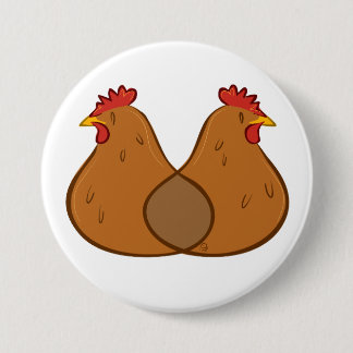 Badge Rond 7,6 Cm Diagramme de poule - insigne